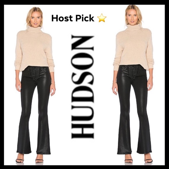 🔥SALE🔥NWT⭐️HP⭐️ Hudson High Waist Lace-Up Flare Jean - Picture 4 of 16